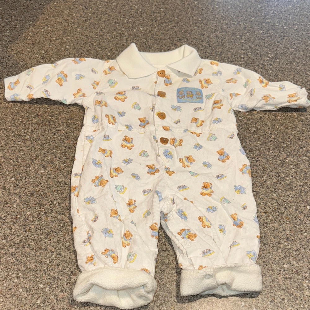 Vintage mayfair kids corduroy bear outfit